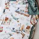 Airplane & Train Premium Baby & Toddler Minky Blanket - The Classics