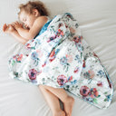 Blue Floral Premium Baby & Toddler Minky Blanket - The Classics