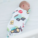 Construction Trucks Buttery Soft and Stretchy Swaddle Blanket