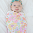 Retro Floral Buttery Soft and Stretchy Swaddle Blanket