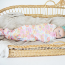 Retro Floral Buttery Soft and Stretchy Swaddle Blanket