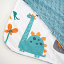 Dinoland Blue Premium Baby & Toddler Mini Minky Blanket