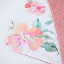 Pink Gold Floral Premium Baby & Toddler Mini Minky Blanket