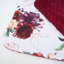 Red Floral Premium Baby & Toddler Mini Minky Blanket