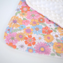 Retro Floral Premium Baby & Toddler Mini Minky Blanket