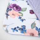 Purple Blush Floral Premium Baby & Toddler Mini Minky Blanket