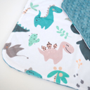 Blue Dino Premium Baby & Toddler Mini Minky Blanket