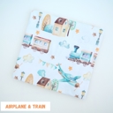 Airplane & Train Buttery Soft and Stretchy Swaddle Blanket