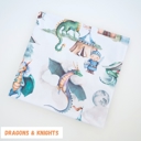 Dragons & Knights Buttery Soft and Stretchy Swaddle Blanket