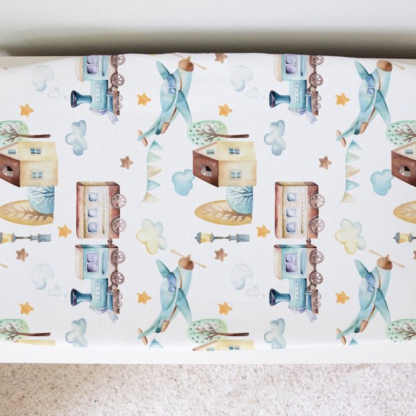 Changing Pad Cover - Airplane & Train