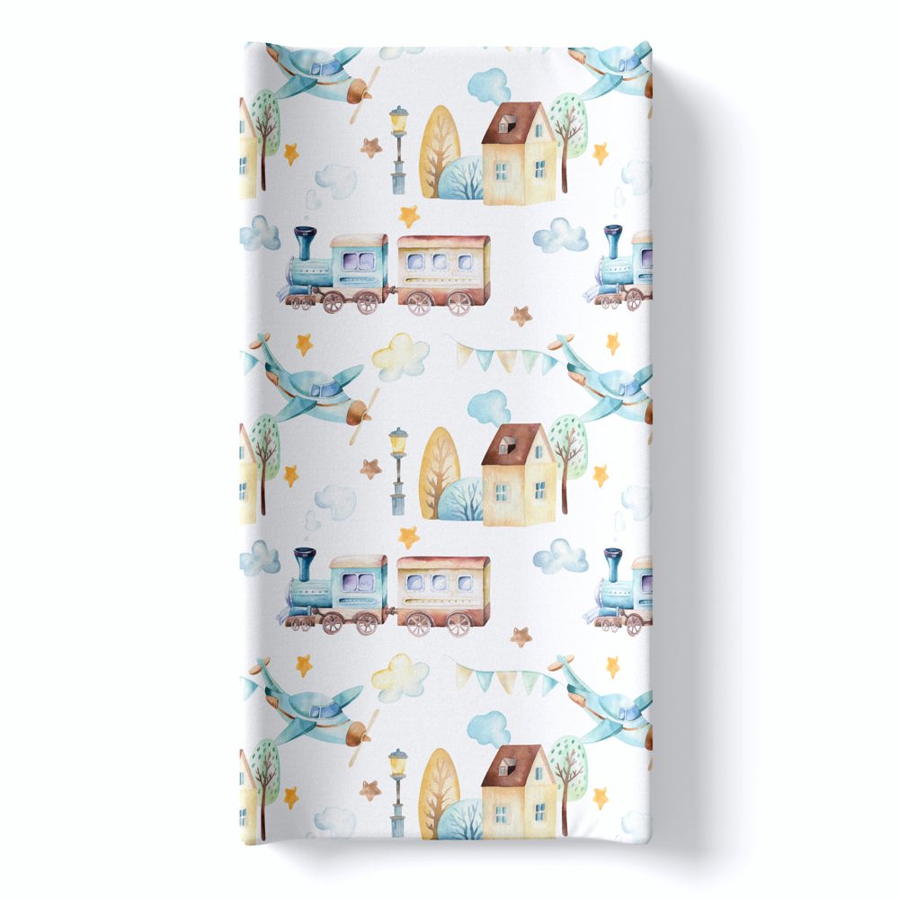 Changing Pad Cover - Airplane & Train