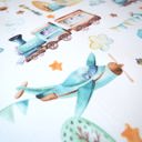  Fitted Crib Sheet - Airplane & Train