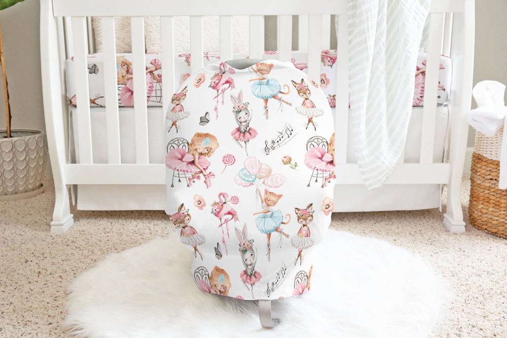 Ballerinas Infant Car Seat / Nursing Cover