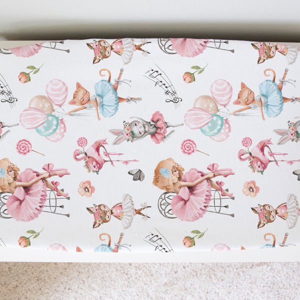 Changing Pad Cover - Ballerinas