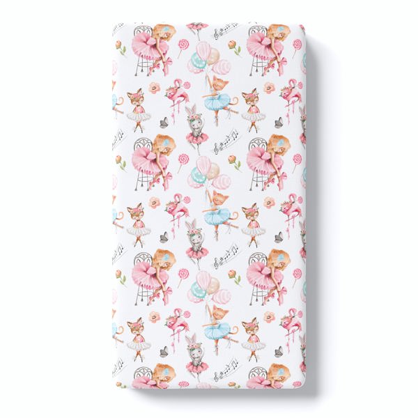 Fitted Crib Sheet - Ballerinas