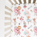  Fitted Crib Sheet - Ballerinas