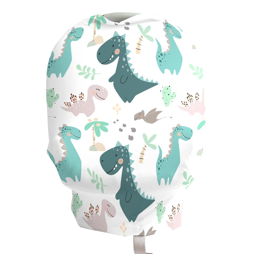 Blue Dino Infant Car Seat / Nursing Cover