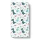  Fitted Crib Sheet - Blue Dino