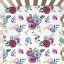  Fitted Crib Sheet - Blue Floral