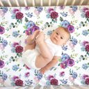  Fitted Crib Sheet - Blue Floral