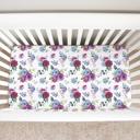  Fitted Crib Sheet - Blue Floral