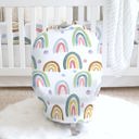  Blue Rainbow Infant Car Seat / Nursing Cover