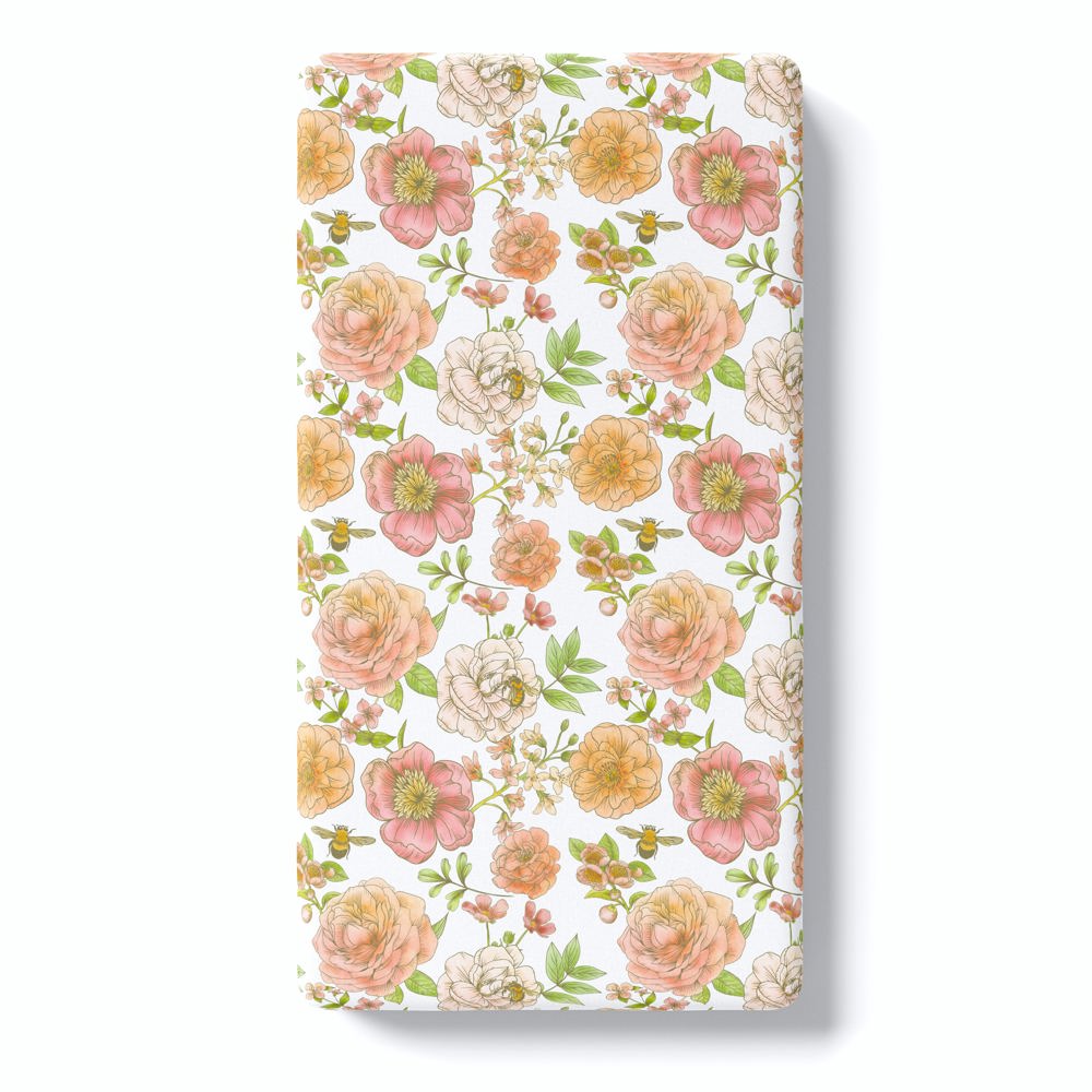 Fitted Crib Sheet - Botanical Floral