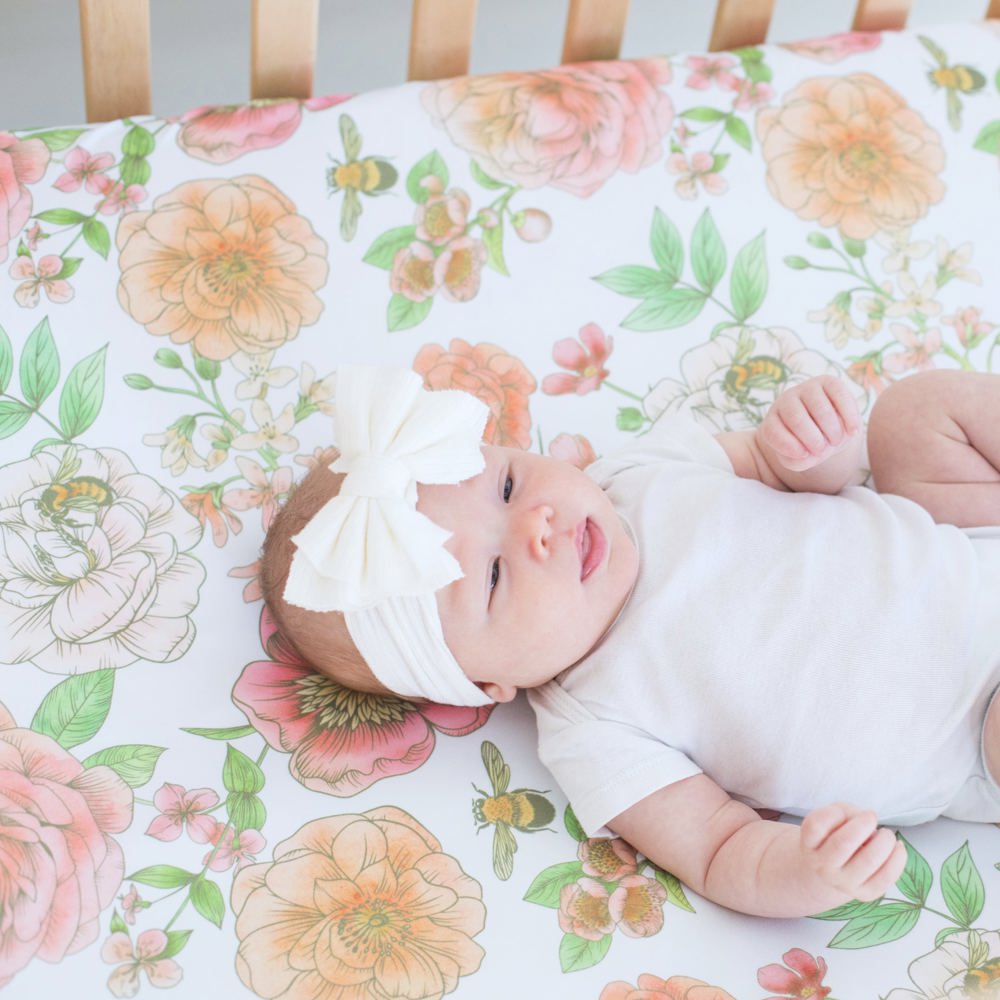 Fitted Crib Sheet - Botanical Floral