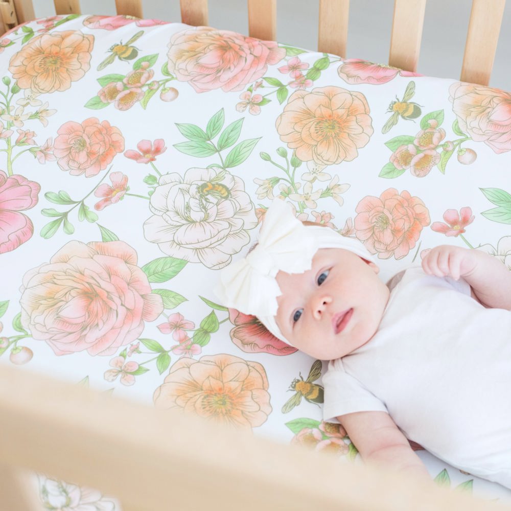 Fitted Crib Sheet - Botanical Floral