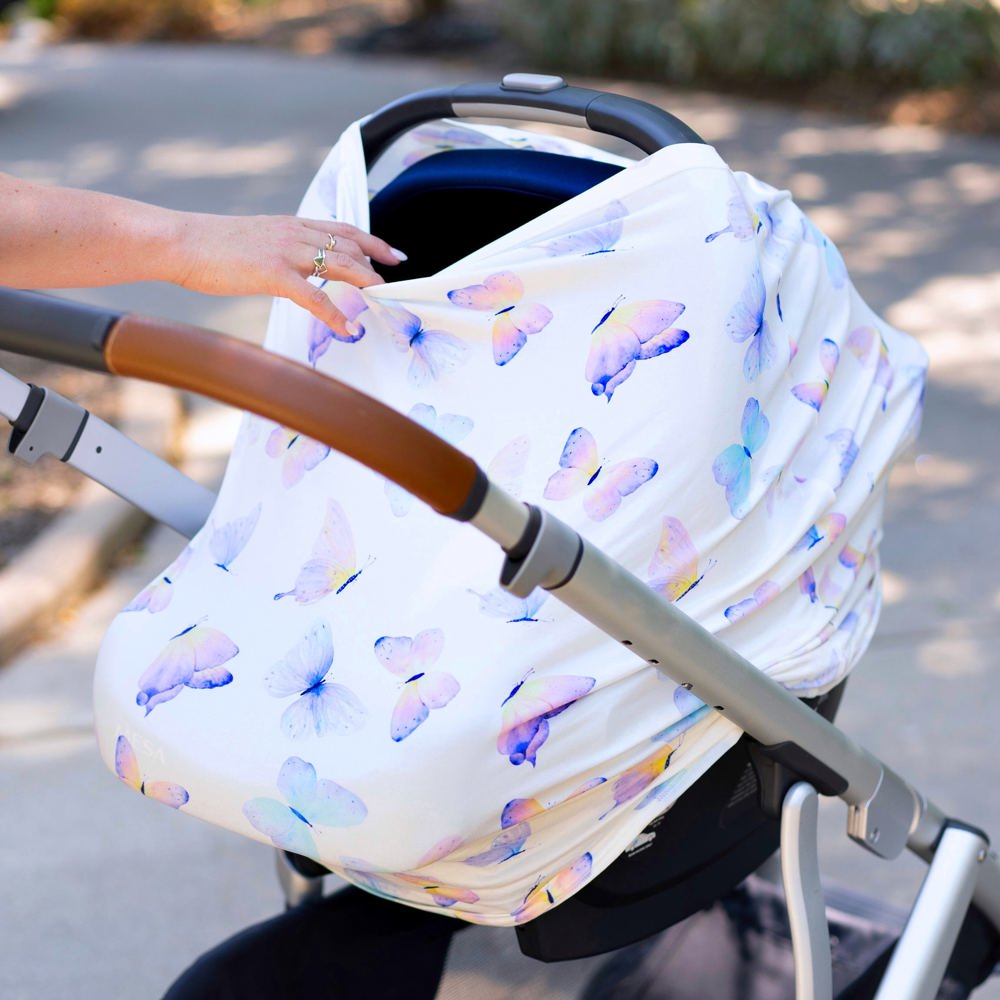 Butterfly Infant Car Seat/Nursing Cover