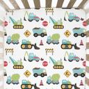  Fitted Crib Sheet - Construction Trucks