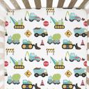  Fitted Crib Sheet - Construction Trucks