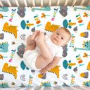  Fitted Crib Sheet - Dinoland