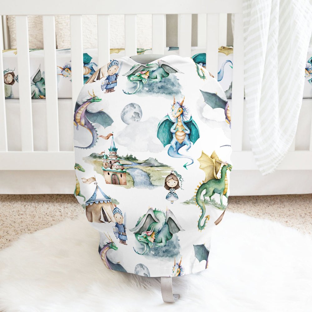 Dragons & Knights Infant Car Seat / Nursing Cover