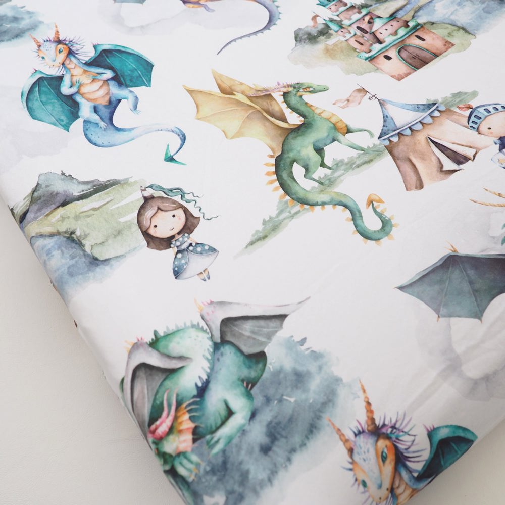 Changing Pad Cover- Dragons & Knights