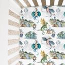  Fitted Crib Sheet - Dragons & Knights