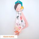 Peach Floral Premium Baby & Toddler Mini Minky Blanket