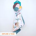 Airplane & Train Premium Baby & Toddler Mini Minky Blanket