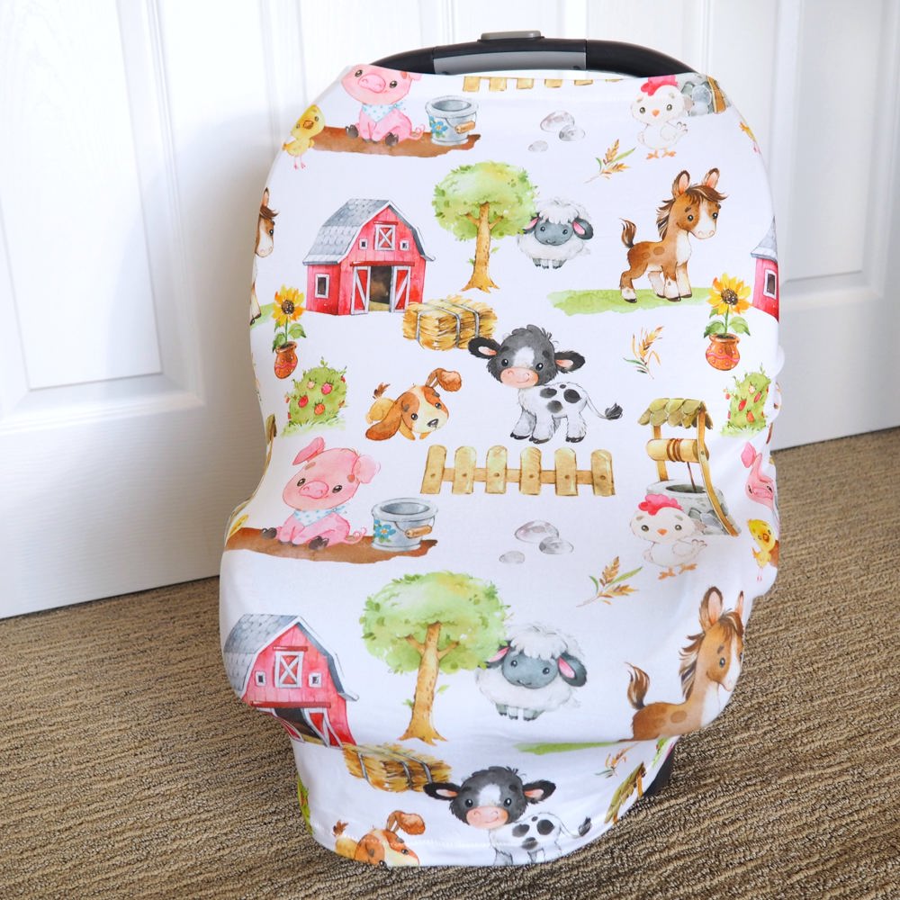 Farm Animals Infant Car Seat / Nursing Cover