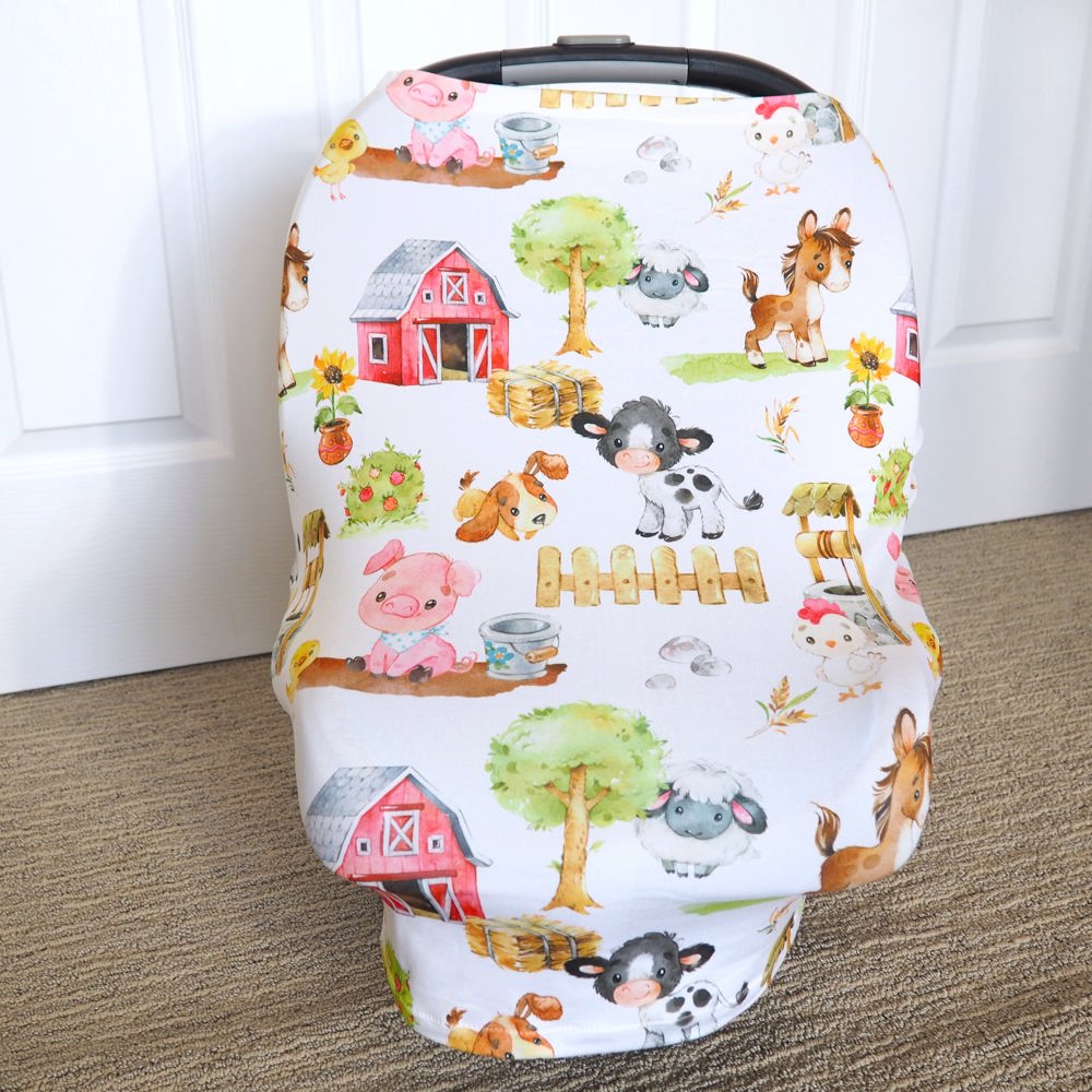 Farm Animals Infant Car Seat / Nursing Cover