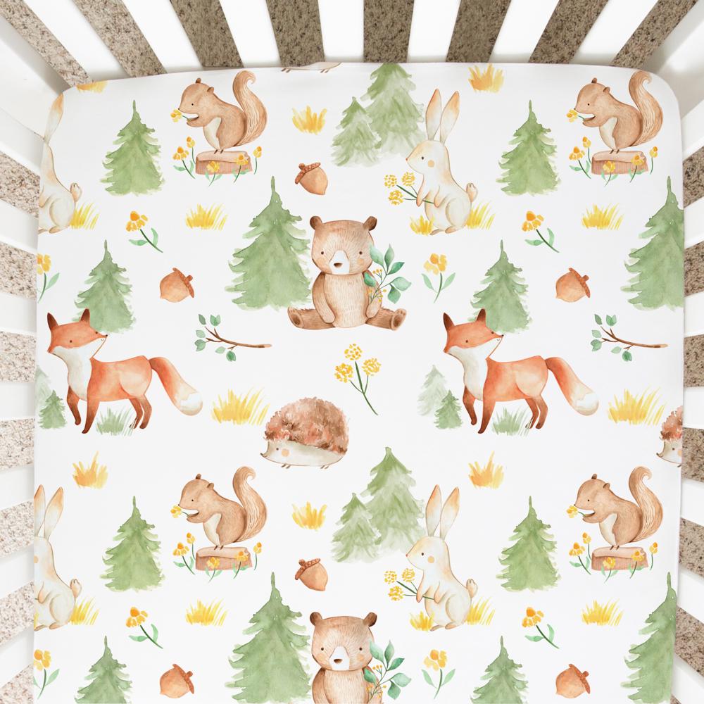 Fitted Crib Sheet - Forest Friends