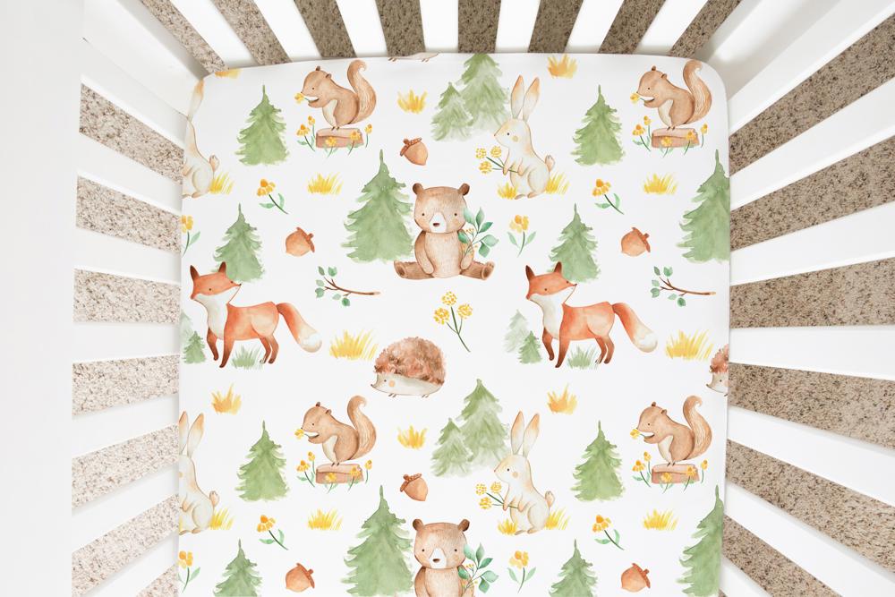 Fitted Crib Sheet - Forest Friends