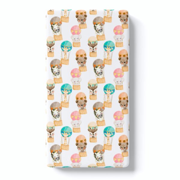 Fitted Crib Sheet - Hot Air Balloons