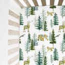  Fitted Crib Sheet - In The Woods