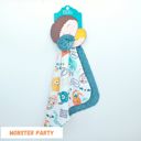 Monster Party Premium Baby & Toddler Mini Minky Blanket