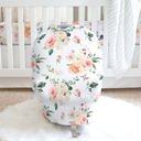  Peach Floral Infant Baby Car Seat / Nursing Cover