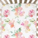  Fitted Crib Sheet - Pink & Gold Floral