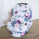  Purple & Blush Floral Infant Car Seat / Nursing Cover