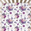  Fitted Crib Sheet - Purple & Blush Floral