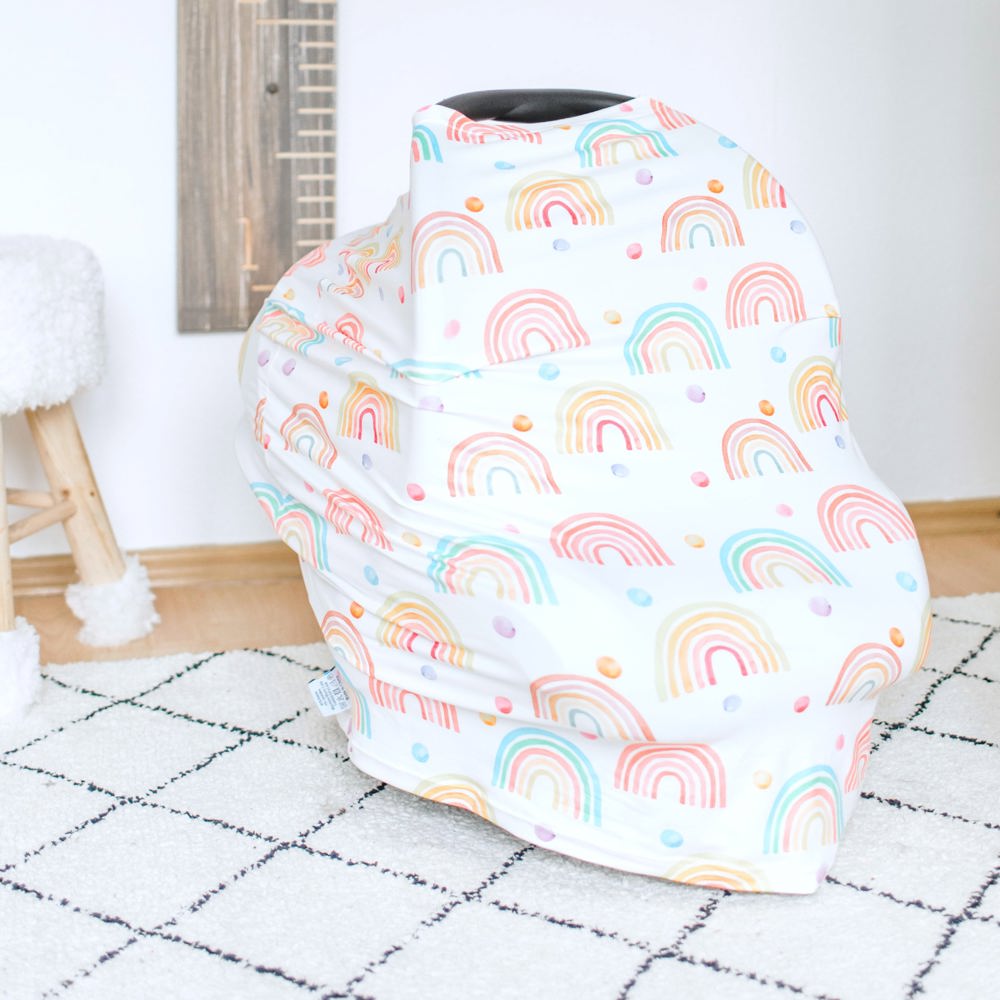 Rainbow Infant Car Seat/Nursing Cover